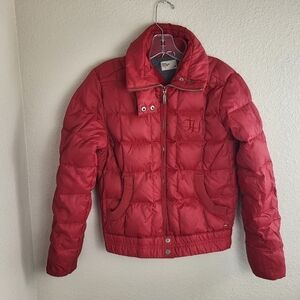 Tommy Hilfiger Quilted Down Red Women's Jacket Size Small